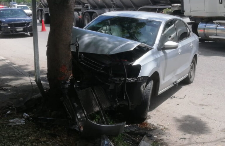 Joven alcoholizado se estrella contra un árbol