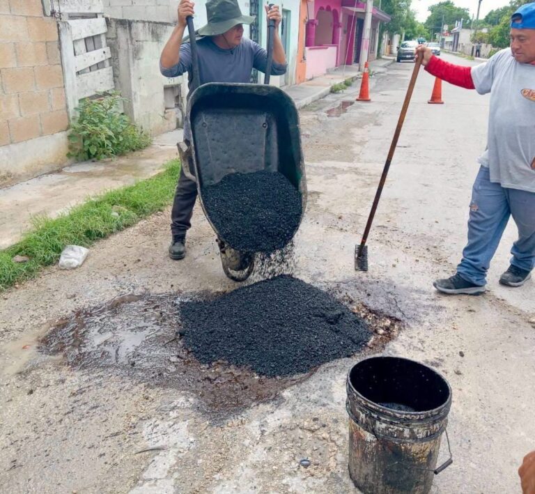 Edwin Bojórquez destaca avances en bacheo y mantenimiento de espacios públicos en Kanasín