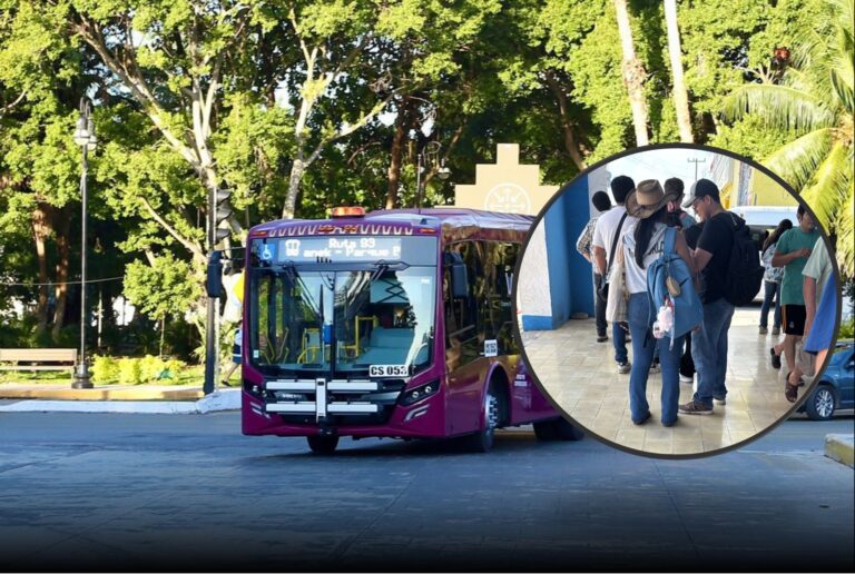 Habitantes de Conkal manifestaron su inconformidad por la falta de transporte público en las horas de mayor demanda